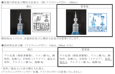 「「アイソトニックゼリー」「アイソトニックグリーンゼリー」各種及び「アイソFOゼリー」 容器形状及び原材料名表示順変更のご案内」の関連画像